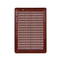 Rama aerisire Haco, acoperita cu plasa, 17,5 x 25 cm, maro